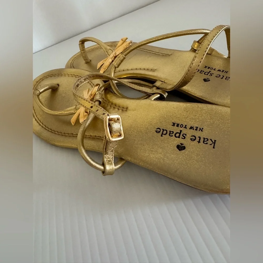 Kate Spade New York Gold Women's Sandals flip flops  10M
